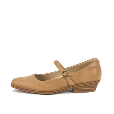 Almond Wilma Low Heeled Maryjane (Yellow Box)