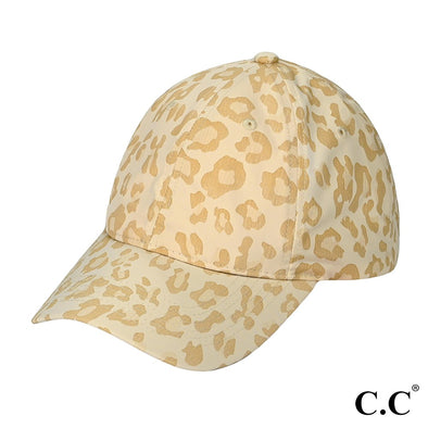 CC Beige Leopard Baseball Hat