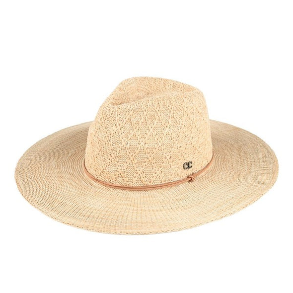 C.C. Beige Panama Hat