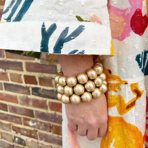 Brushed Gold Chic - Big Ball Bracelet