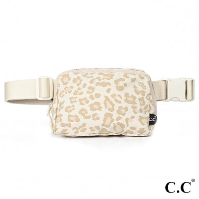 CC Beige Leopard Waterproof Belt Bag/ Fanny Pack