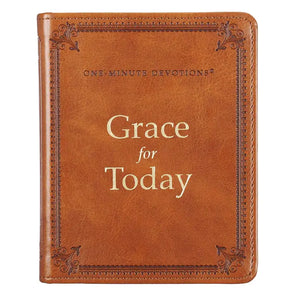 Grace For Today Brown Faux Leather One-Minute Devotions