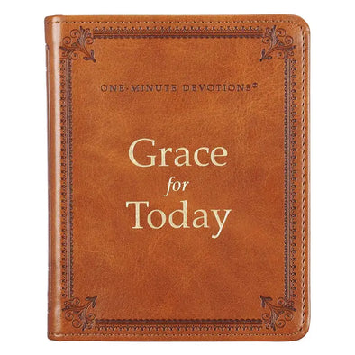 Grace For Today Brown Faux Leather One-Minute Devotions