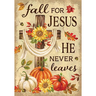 Fall For Jesus Garden Flag