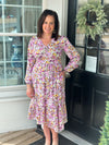 Shades Of Lavender Midi Dress