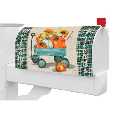 Pumpkin Wagon Mailbox Cover