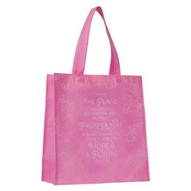 Tote Pink I Know the Plans Jer. 29:11