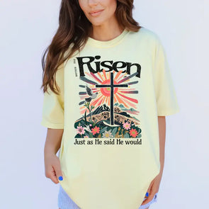 Risen Just As He Said Comfort Colors Christian Easter Tshirt