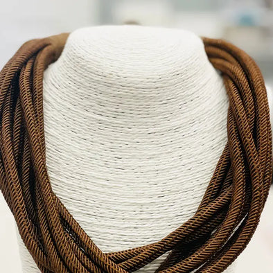 Espresso Ava Slub Necklace (8 Strand)