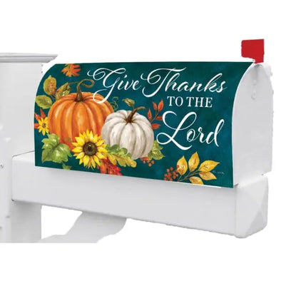 Give Thanks Pumpkins Large Mailbox Cover