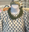 Sage Green Ava Slub Necklace (8 Strand)