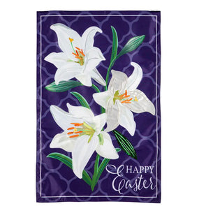 Easter Lily Applique House Flag