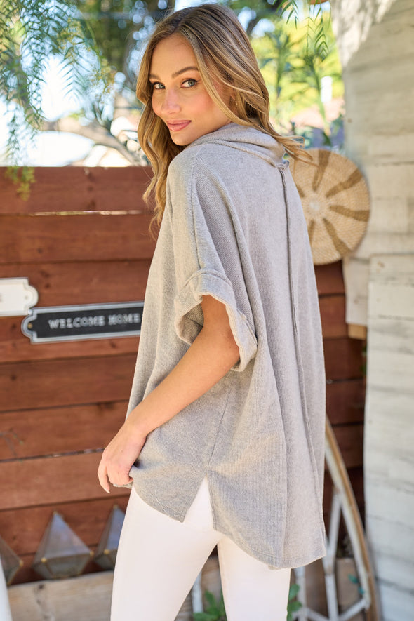 H Grey Oversized Cowl Neck (S-L)