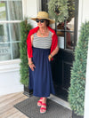 Navy Nantucket Midi Dress