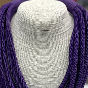 Purple Ava Slub Necklace (8 Strand)