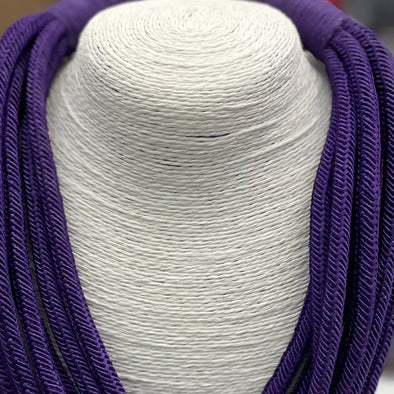 Purple Ava Slub Necklace (8 Strand)