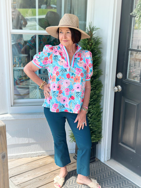 Bubblegum Floral Top