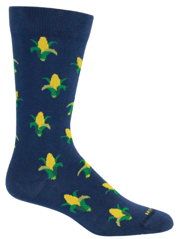 Navy Maize Socks (Brown Dog)