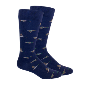 Insignia Blue Mallard Socks (Brown Dog)