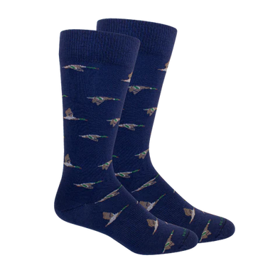 Insignia Blue Mallard Socks (Brown Dog)