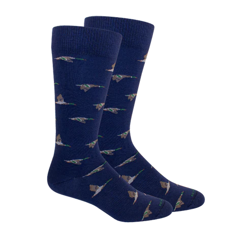 Insignia Blue Mallard Socks (Brown Dog)