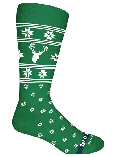 Let It Snow! Socks (Brown Dog)