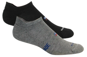 Black/ Grey USA Low Cut Tab Sport Socks (2 pair pack)