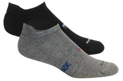 Black/ Grey USA Low Cut Tab Sport Socks (2 pair pack)