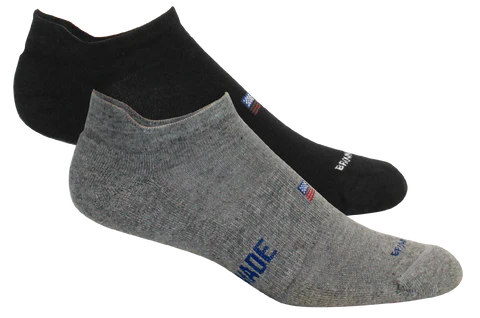 Black/ Grey USA Low Cut Tab Sport Socks (2 pair pack)