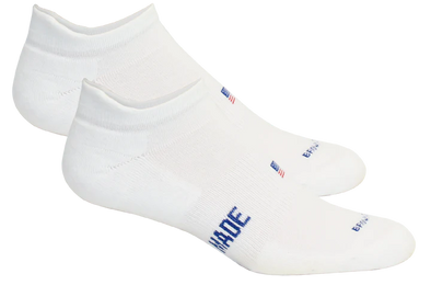 White USA Low Cut Tab Sport Socks (Brown Dog)
