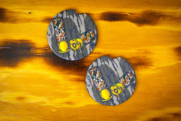 Shotgun shell car coasters
