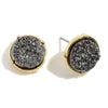 Round Druzy Stud Earrings (4 colors)