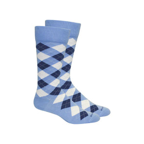 Argyle Della Blue/ Royal Socks (Brown Dog)