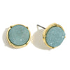 Round Druzy Stud Earrings (4 colors)