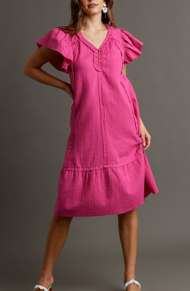 pink cotton dress Hot Midi – Grace At Home Treasures cute flowy dresses Size:9-10Y (30) Buy Pink Cotton Poplin Velvet pinafore dress in