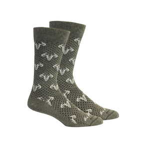 Heather Grey Caswell Socks (Brown Dog)