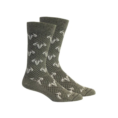 Heather Grey Caswell Socks (Brown Dog)