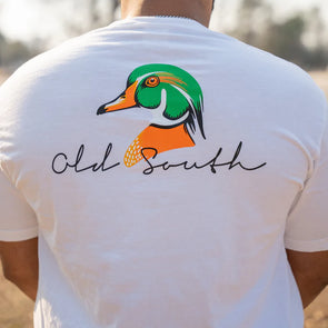 Old South White Wood Duck Head SS Tee