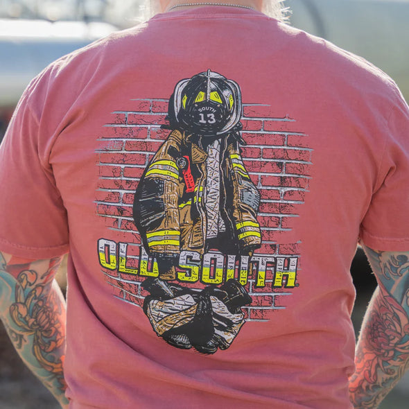 Old South Crimson Turnout Gear SS Tee
