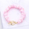 Shell Cluster Toggle Bracelet (Pink or White)