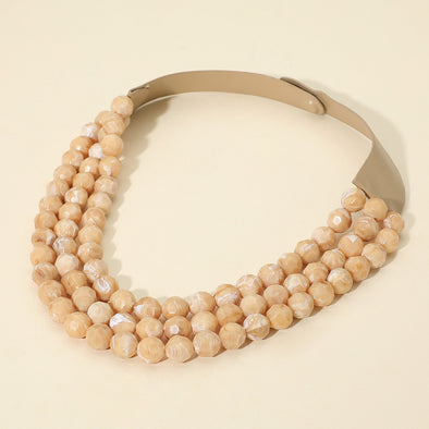 The Mini Sophie Necklace in Beige