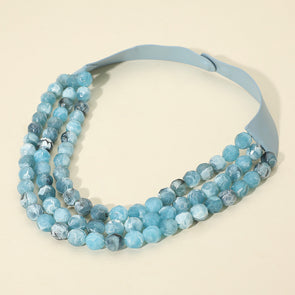 The Mini Sophie Necklace in Blue