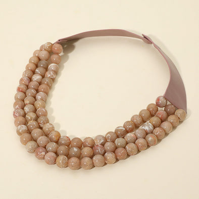 The Mini Sophie Necklace Walnut