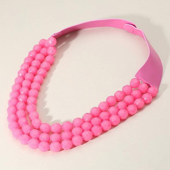 The Mini Sophie Necklace in Fuchsia