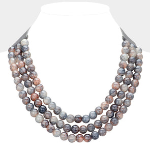 The Mini Sophie Necklace in Grey