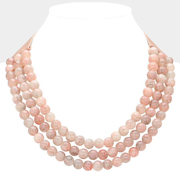 The Mini Sophie Necklace Peach