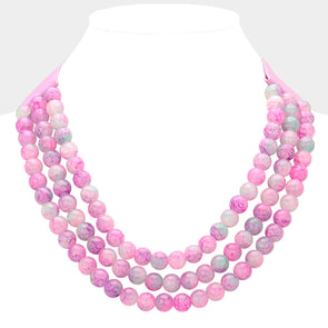 The Mini Sophie Necklace Hot Pink