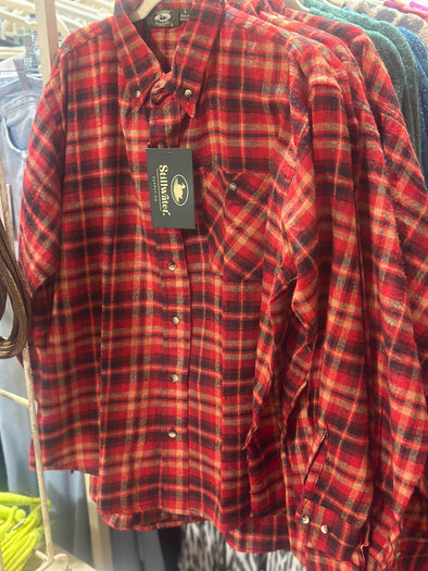 Brewer Flannel Shirt (Red / M-2X)