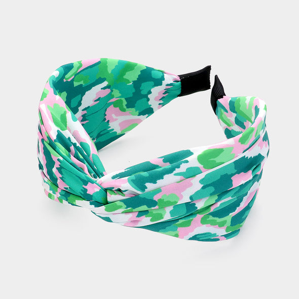 Green Spotted Headband