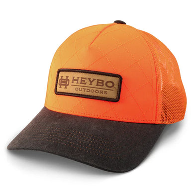 Blaze Orange Quilted Meshback Trucker (Heybo)